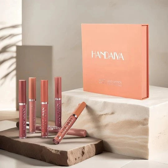 Long-Lasting Matte Lip Glaze Set – 6 Colors in One Box
