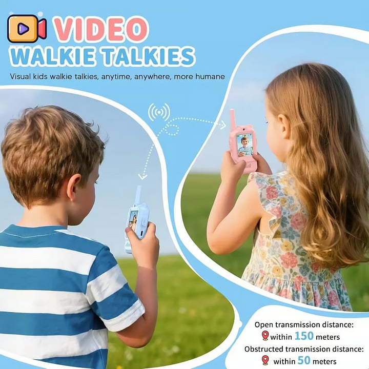 📞 2PCS Kids Video Walkie Talkies Toys🎄